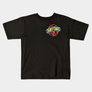Neon Blips and Chits Logo Top Left Kids T-Shirt